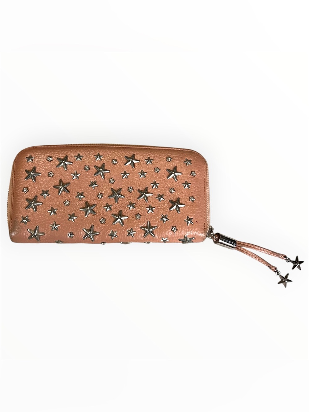 Jimmy Choo Star-Embellished Zip Wallet - Rose Brown